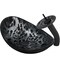 Novatto Black and Silver Painted Oval Glass Vessel Sink Set in Matte Black NSFC-0128031001MB - alternate 1